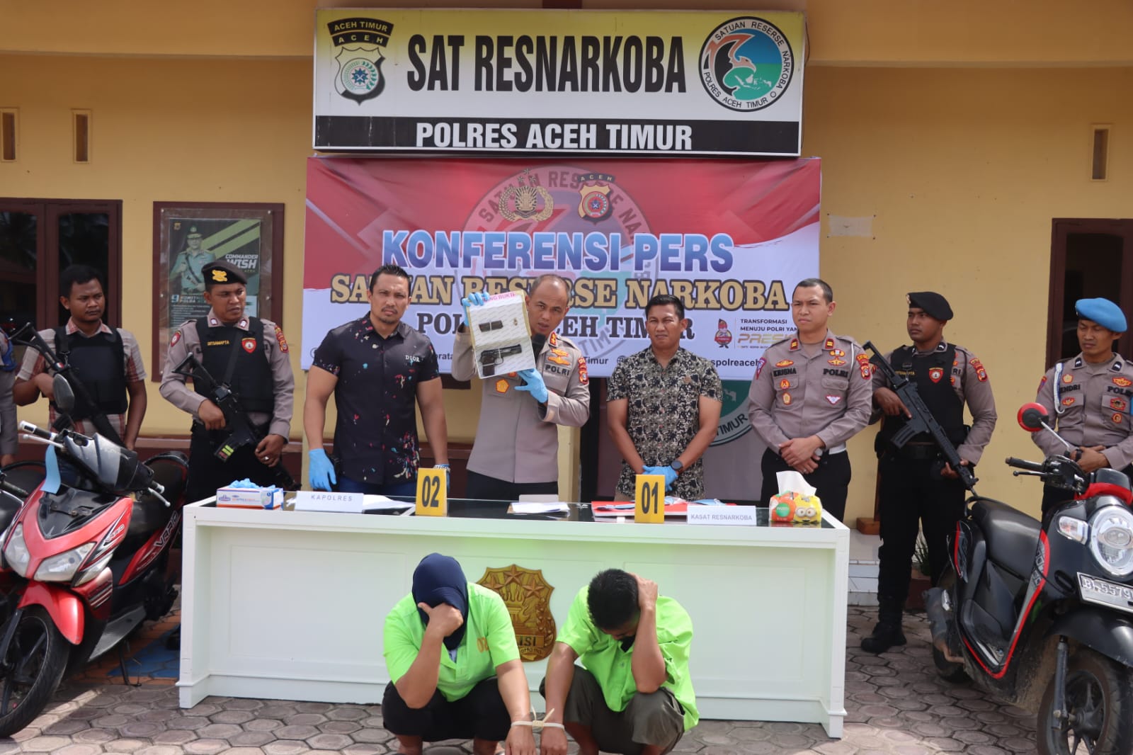 Jadi Pengedar Narkoba, Polisi Amankan Pasangan Asmara di Aceh Timur